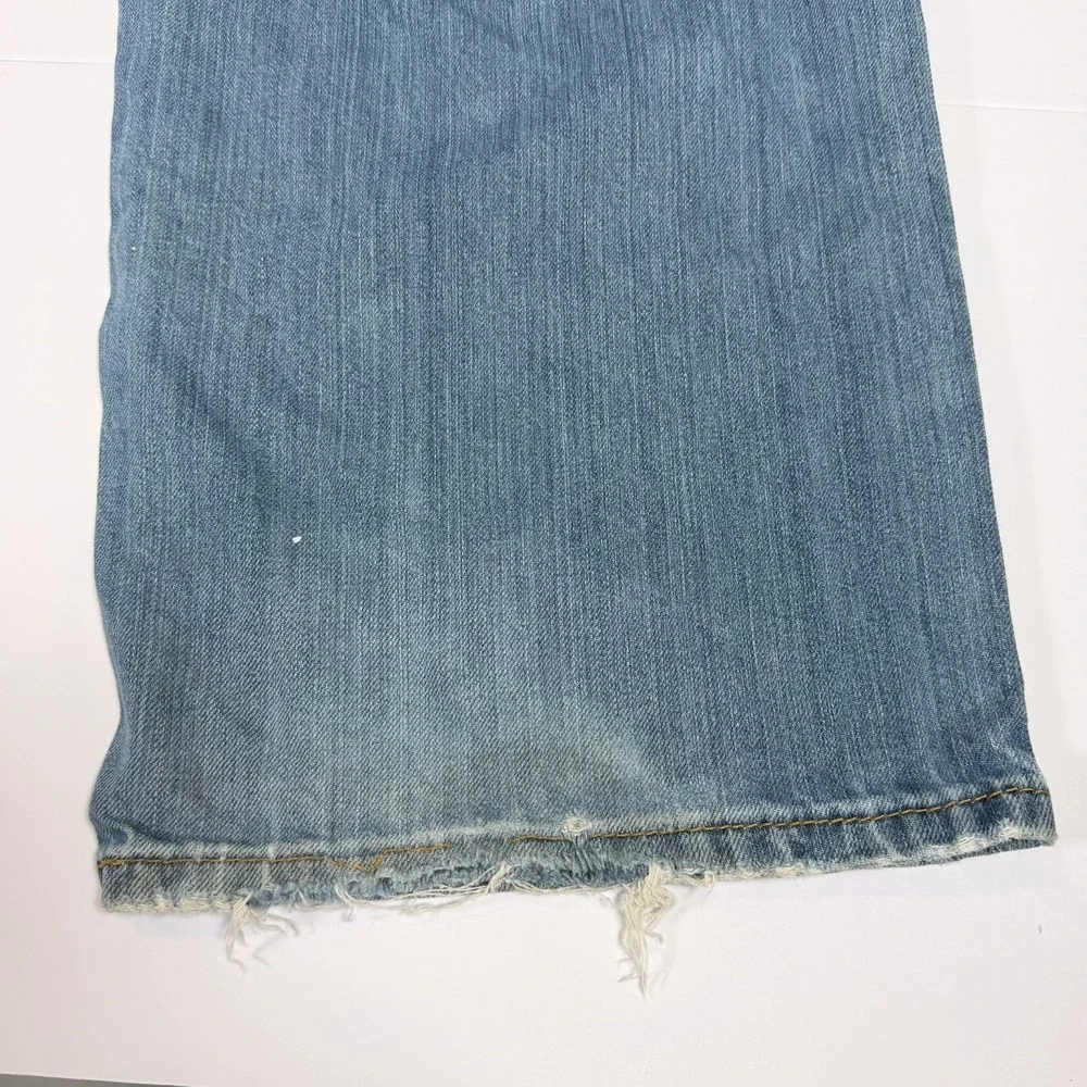 Levi's 559 Jeans Mens 42x32 Blue Denim Faded Hipster Red Tab Boho Straight Leg